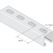 Picture of 41mm x 41mm x 1000mm Slotted Channel 2.5mm Pre Galv 304138