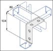 Picture of 90° 4 Hole (86mm x 102mm) Angle Bracket 2 Hole/2 Hole FB114 304515