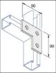 Picture of 3 Hole Flat 90° Angle Bracket FB126 304528