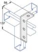 Picture of 90° 4 Hole (55mm x 132mm) Angle Bracket 1 Hole/3 Hole FB113A 304561