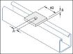 Picture of M12 1 Hole Square Plate Washer (5mm thickness) FB100ZP 304505