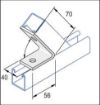 Picture of 45° Acute 2 Hole Angle Bracket 1 Hole/1 Hole FB129-45 304520