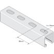 Picture of 41mm x 41mm x 1000mm Slotted Channel 2.5mm Pre Galv 304138