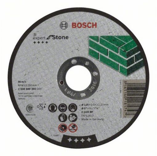 Picture of 125 x 2.5 x 22.2mm (5") C 24 R BF Flat Stone Cutting Disc Bosch 2608600385 502153