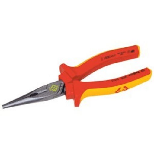 Picture of 175mm (6.1/2") C.K. Redline VDE Straight Snipe Nose Plier (431013) 501204