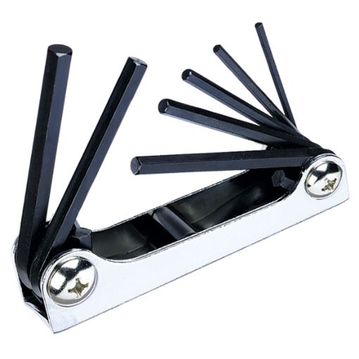 Picture of 2.5 - 8mm Metric C.K. 8 Piece Folding Hex Key Set in Clip Holder T4406 064004