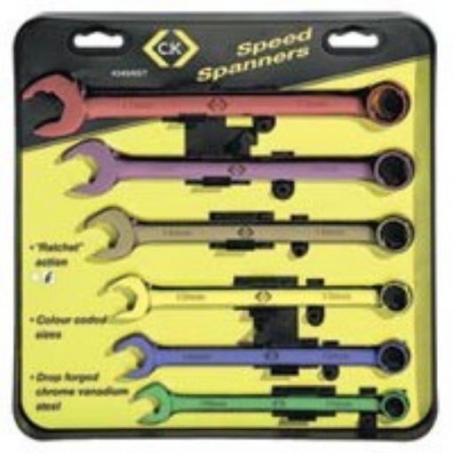 Picture of 6 Piece C.K. Coloured Speed Metric Spanner Set T4345/6ST 467135