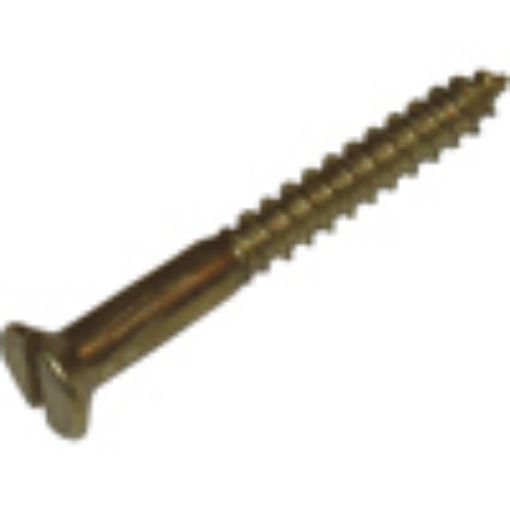 Picture of 8  x 1.1/4 Brass CSK Slotted Woodscrew 242048