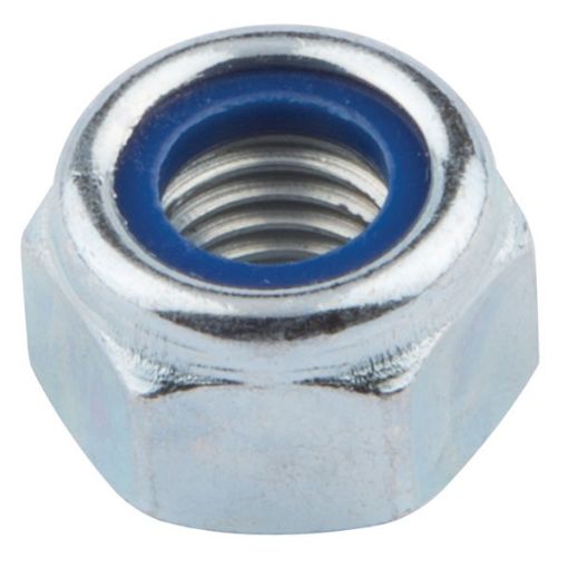 Picture of M6  Nylon Insert Type P Self Locking Nut DIN 982 Zinc Plated 117008