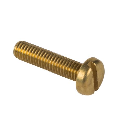 Picture of M6   x 12mm Brass Slotted Pan Head Machine Screw 160085