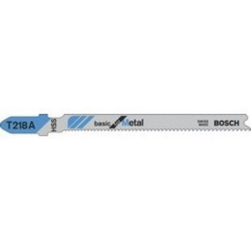 Picture of T218A Pack of 5 Bosch HSS Metal Jigsaw Blades 1-3mm Curved Cut 2608631032 507012