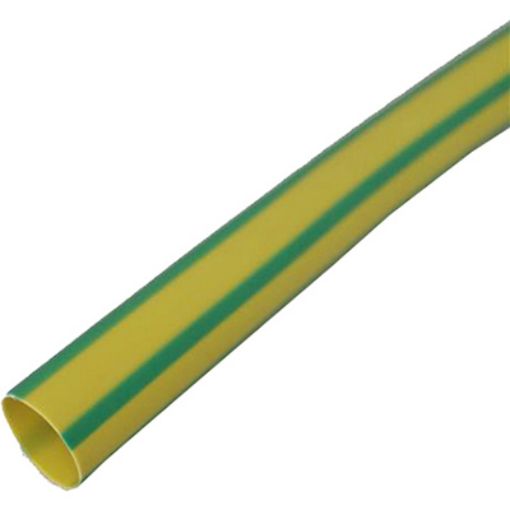 Picture of 4.0mm PVC Green/Yellow Sleeving x 100m 334254