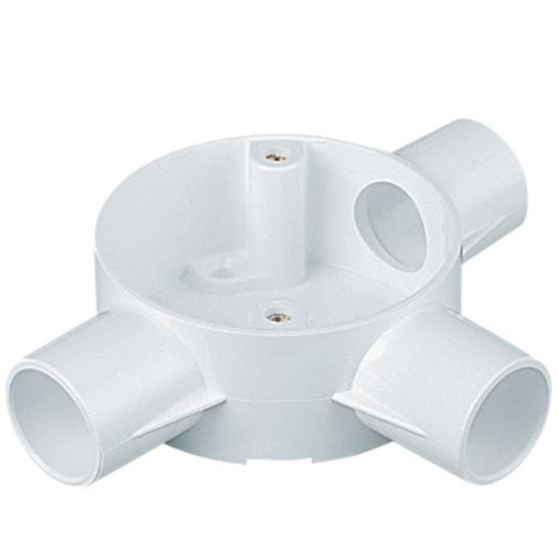 Picture of M20 White PVC Tee Three Way Circular Box 337217