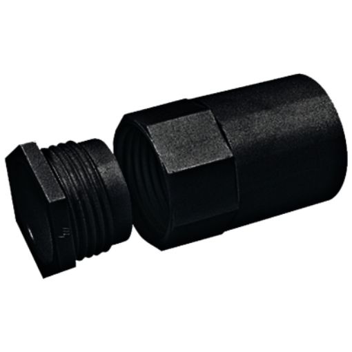 Picture of M25 Black PVC Female Adaptor with Hexagon Bush 337504