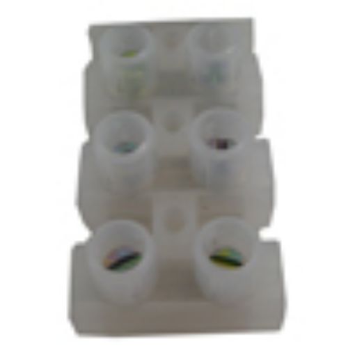 Picture of 15 Amp 12 Way Natural Polyethylene Terminal Connector Strip (White High Temp) 319103