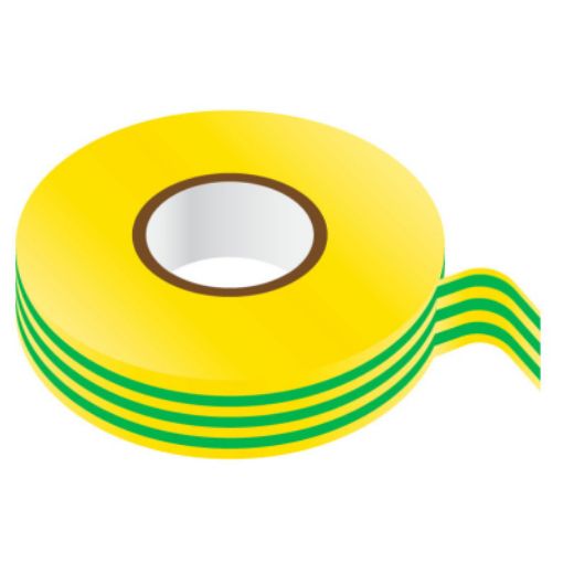 Picture of 19mm x 33m (Green/Yellow) Insulating Tape 333207