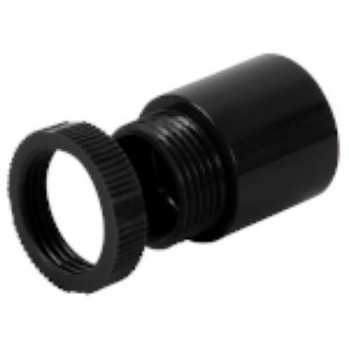 Picture of M20 Black PVC Male Adaptor with Lockring 337501