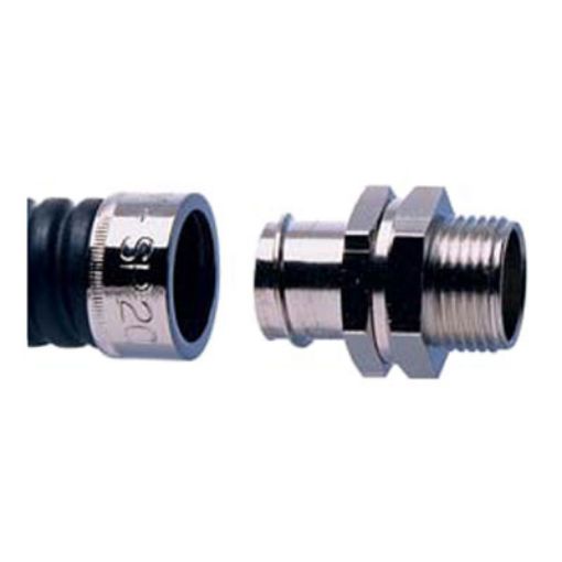 Picture of M25 Type B Male Swivel Adaptor Brass Nickel Plated SP25/M25/B 337785