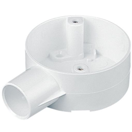 Picture of M20 White PVC Terminal One Way Circular Box 337201