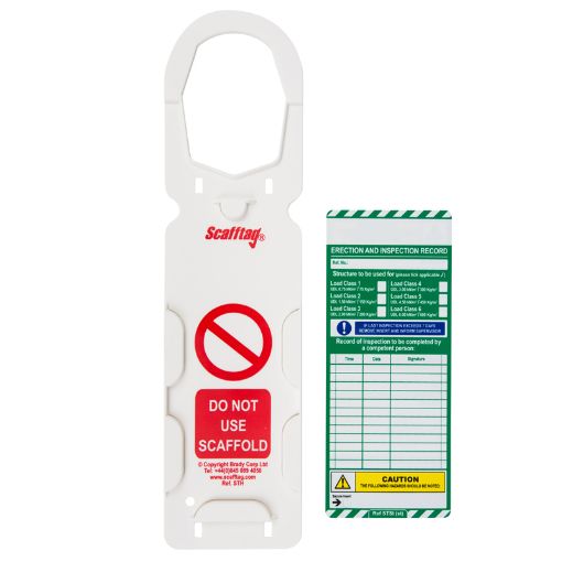 Picture of Pack of 10 Scafftag Holders c/w 20 Inserts & 1 Marker Pen SCAF-STSH 936162