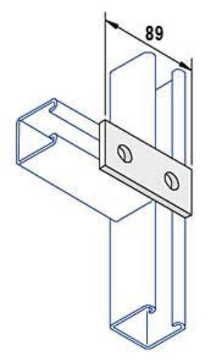 Picture of P1065SS Stainless Steel 2 Hole Flat Plate Bracket Unistrut 304805