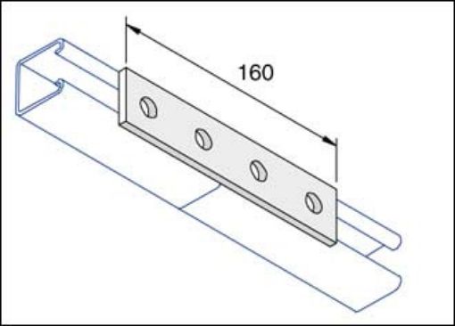 Picture of P1067SS Stainless Steel 4 Hole Flat Plate Bracket Unistrut 304807