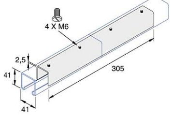 Show details for P1218SS Stainless Steel 41mm x 41mm Internal Connector Unistrut 304841 Picture of P1218SS Stainless Steel 41mm x 41mm Internal Connector Unistrut 304841