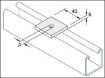 Picture of P1019 M6/M8 1 Hole Square Plate Washer H.D.G.  Unistrut 304631