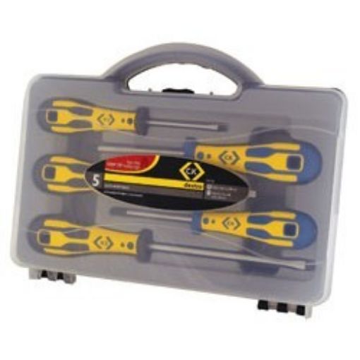 Picture of Set of 5 Sltd & Pozi C.K. Dextro Screwdrivers T49153 510156