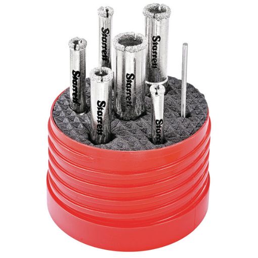 Picture of Starrett Diamond Tile Bit Kit (5mm 6mm 6.5mm 8mm 10mm & 12mm) KD06041 559068