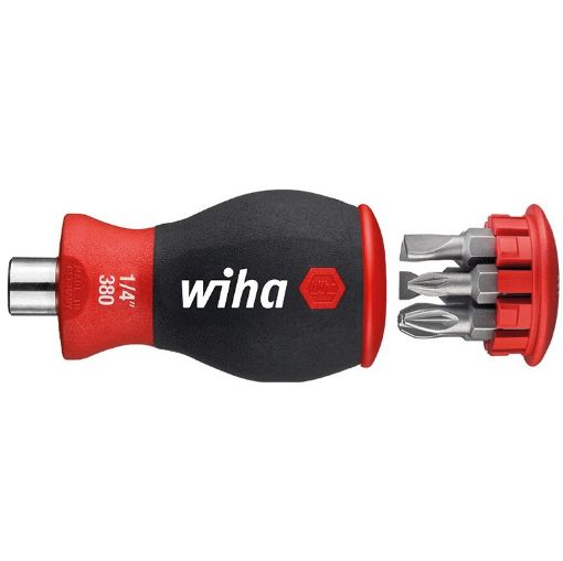 Picture of Wiha 6 in 1 Stubby Magazine Bit Holder (Pozi & Slotted) 380104 935130