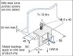 Picture of P1796 41mm x 41mm Window Bracket c/w M10 Cone Point Screw Unistrut 304663