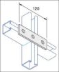 Picture of P1066 3 Hole Flat Plate Bracket Unistrut 304642