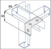 Picture of P1458 90° 3 Hole (89mm x 56mm) Angle Bracket 2 Hole/1 Hole Unistrut 304659