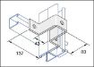 Picture of P1737 83mm Deep Top Hat Bracket Unistrut 304662