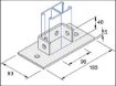 Picture of P2073 4 Hole Double Channel Base Plate Unistrut 304676