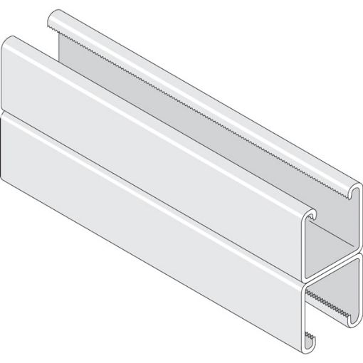 Picture of P1001 41mm x 41mm x 3m Plain Back to Back Channel 2.5mm Stainless Steel Unistrut 937452