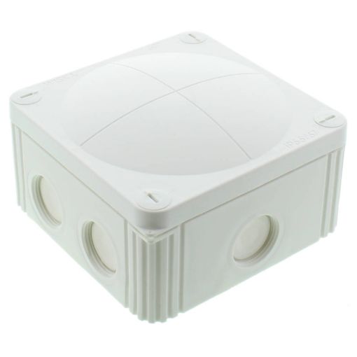 Picture of COMBI 607/5 Grey IP66 Junction Box 5 Pole 41Amp (110 x 110 x 66mm) Wiska 61778 937711