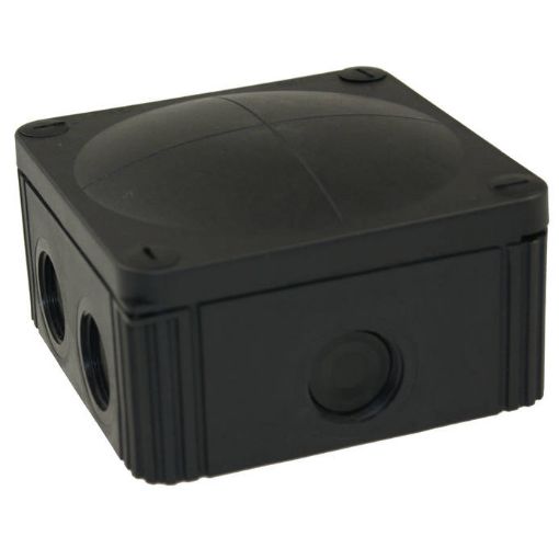 Picture of COMBI 607/5 Black IP66 Junction Box 5 Pole 41Amp (110 x 110 x 66mm) Wiska 61779 937710