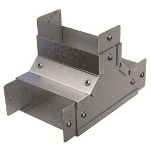 Picture of 100 x 100 Steel Inside Lid 2 Comp. Cable Trunking Tee Pre Galv SA44TIN-2EC 938572