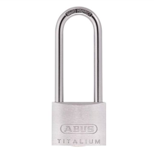 Picture of Abus No 64TI/50HB80 Titalium Padlock ** 50mm x 80mm Long Shackle ** Carded 484038