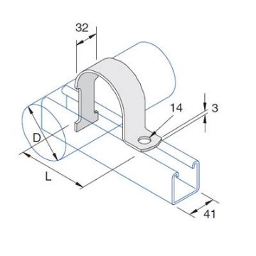 Show details for SS2/N 200 - 220mm OD Unistrut Pipe Clamp Hot Dipped Galvanised 303763 Picture of SS2/N 200 - 220mm OD Unistrut Pipe Clamp Hot Dipped Galvanised 303763