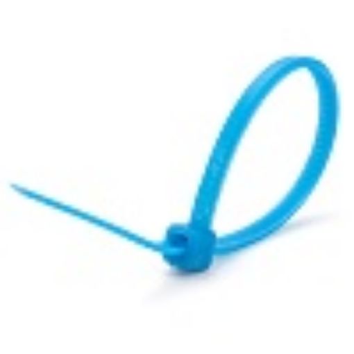 Picture of 100mm x 2.5mm Blue Nylon Cable Tie 323142