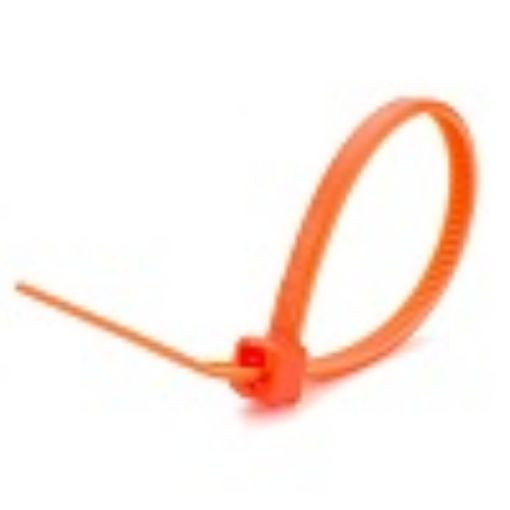 Picture of 100mm x 2.5mm Orange Nylon Cable Tie 323145