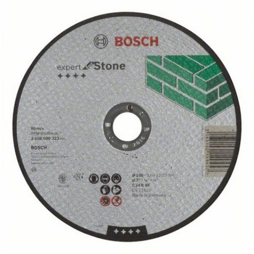 Picture of 180 x 3.0 x 22.2mm (7") C 24 R BF Flat Stone Cutting Disc Bosch 2608600323 502154