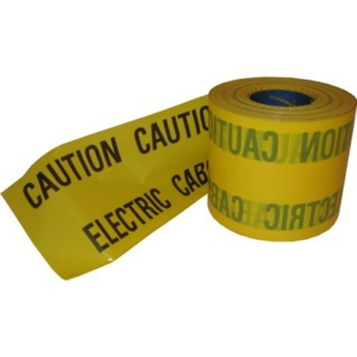 Picture of 150mm x 366m Yellow 'Electric Cable Below Underground' Warning Tape 333931