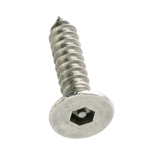 Picture of 6 x   3/4 CSK Pin Hex Self Tapping Security Screw A2 Stainless Steel 272302