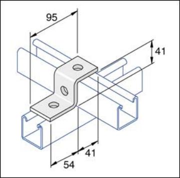 Show details for P1045SS Stainless Steel 41mm Deep Z Type Bracket Unistrut 304831 Picture of P1045SS Stainless Steel 41mm Deep Z Type Bracket Unistrut 304831