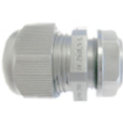 Picture of M16 (5.0 - 10.0mm)  IP68 Grey Nylon Cable Gland c/w Locknut 99716 321014