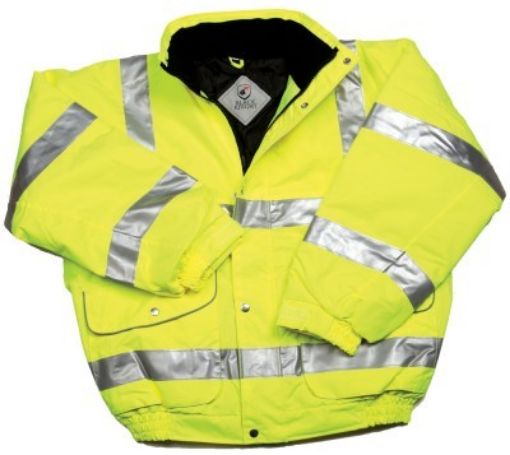 Picture of Size XL High Visibility EN471 Class 3 Bomber Jacket Saturn Yellow 935823